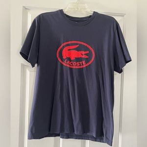 Lacoste Blue Short Sleeve Tee with Iconic Logo